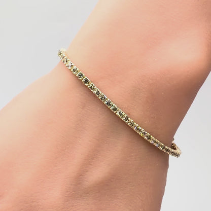 The Golden Hour Champagne Diamond Tennis Bracelet