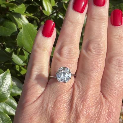 4.08ct E VS1 IGI Certified Old Mine Cut Cushion Lab Diamond