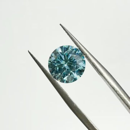 2.6ct Fancy Vivid Blue VS1 IGI Certified Round Brilliant Lab Diamond