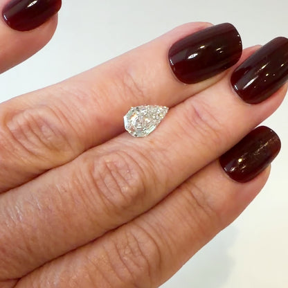 2.09ct E VVS2 IGI Certified Step Cut Pear Lab Diamond