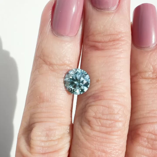 2.6ct Fancy Vivid Blue VS1 IGI Certified Round Brilliant Lab Diamond