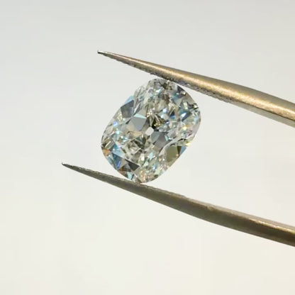 3.75ct F VVS2 IGI Certified Old Mine Cut Cushion Lab Diamond