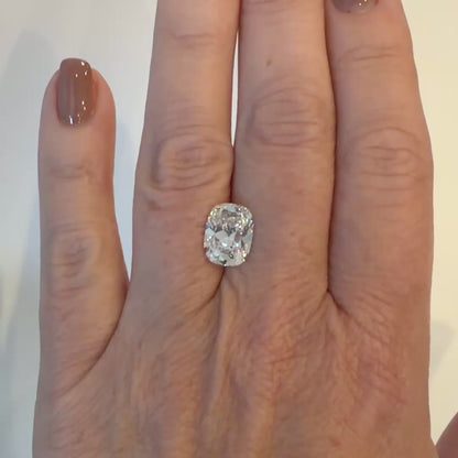 4.26ct E VVS2 IGI Certified Old Mine Cut Cushion Lab Diamond