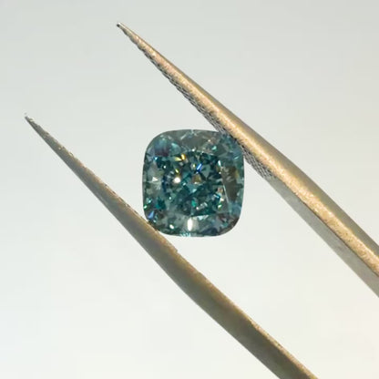 2.04ct Fancy Vivid Blue VS1 IGI Certified Cushion Modified Brilliant Lab Diamond