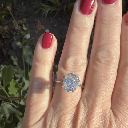 4.19ct G VVS2 IGI Certified Old Mine Cut Cushion Lab Diamond