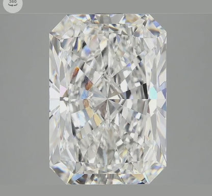 4.95ct E VVS2 IGI Certified Radiant Cut Lab Diamond