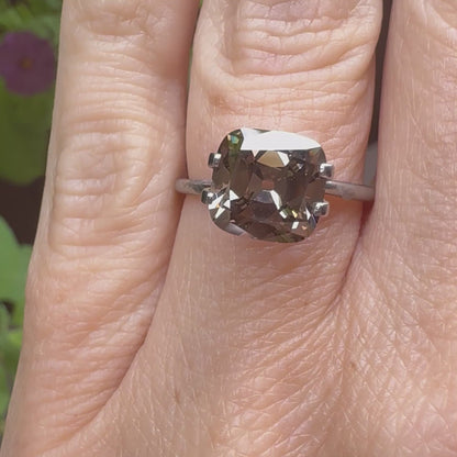 3.13ct Fancy Brown VS1 Old Mine Cut Cushion Lab Diamond