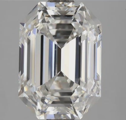 4.08ct E VS1 IGI Certified Antique Cut Emerald Lab Grown Diamond